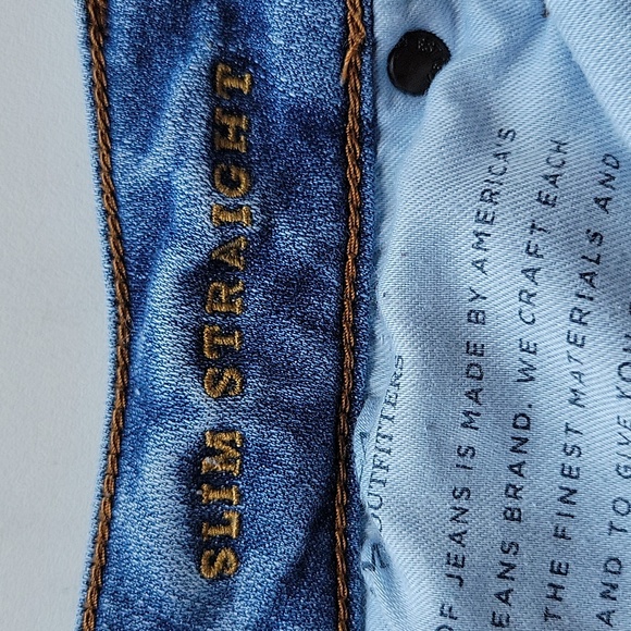 American Eagle Outfitters Slim Straight Leg Jeans Lt Wash Size 29x30 - Picture 12 of 14